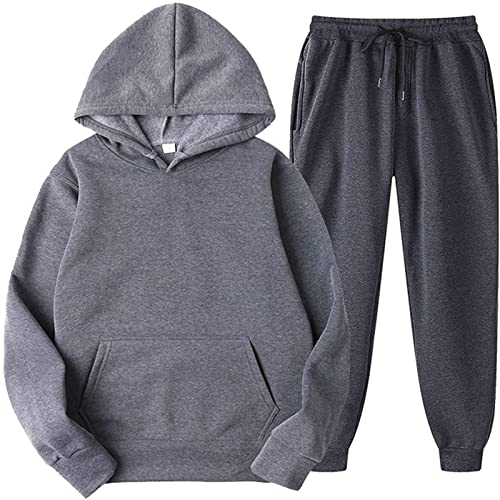 Sweatpants Und Sweatshirt Set Sport Outfit Herren Set Sport Outfit Herren Set Sweatshirt Hose Herren Set Sweatshirt Hoodie Set Sweatshirt Set Herren Jogginganzug Herren Set Jogginganzug Grau 3XL von Generic