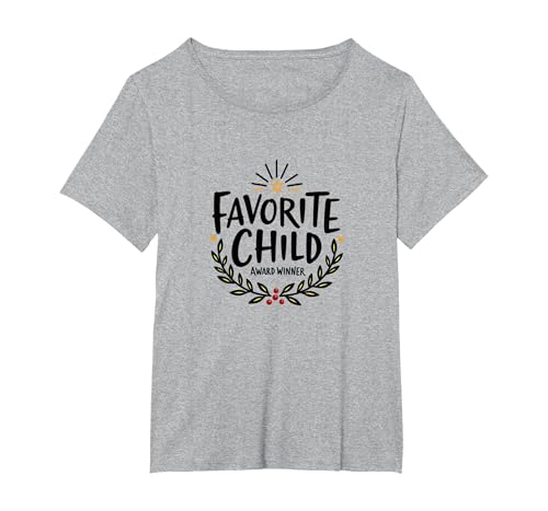 Sweatshirt „Lieblingstochter“ | Gewinner des Favorite Child Award T-Shirt, Damen Große Größen, Grau Meliert, 2X von Generic