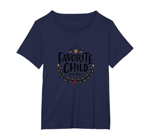 Sweatshirt „Lieblingstochter“ | Gewinner des Favorite Child Award T-Shirt, Damen Große Größen, Marineblau, 5X von Generic