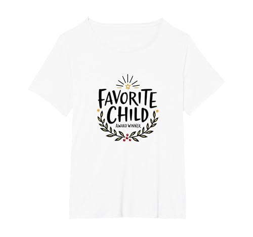 Sweatshirt „Lieblingstochter“ | Gewinner des Favorite Child Award T-Shirt, Damen Große Größen, Weiß, 6X von Generic