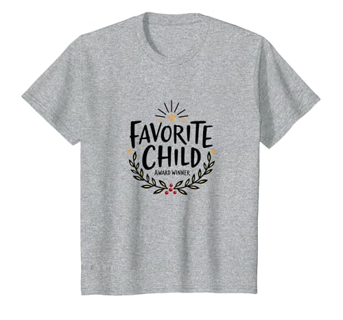 Sweatshirt „Lieblingstochter“ | Gewinner des Favorite Child Award T-Shirt, Kinder, Grau Meliert, 98 von Generic
