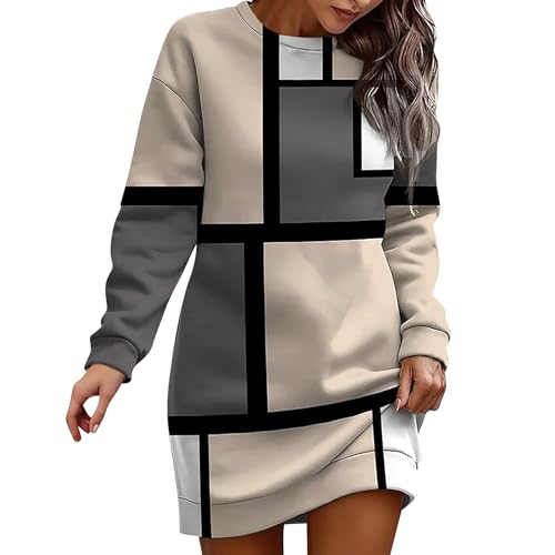 Sweatshirt Kleid Damen Ohne Kapuze Langarm Sweatkleid Mode Bedrucktes Freizeitkleid Rundhals Lange Ärmel Tunikakleid Frühling Herbst Lässig Pulloverkleid Elegant Midikleid Partykleid Sweatshirt Kleid Damen Ohne Kapuze Langarm Sweatkleid Mode Bedrucktes Freizeitkleid Rundhals Lange Ärmel Tunikakleid Frühling Herbst Lässig Pulloverkleid Elegant Midikleid Partykleid von Generic