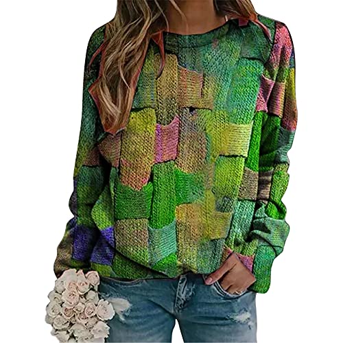 Sweatshirt Pullover Damen mit Sweatermuster Longshirt Tunika Lange Oberteile Große Größen Bedruckte Longbluse Longpullover Langarm T Shirt Casual Lose Elegant Pullover Bluse Langarmshirt Hemd Tops Sweatshirt Pullover Damen mit Sweatermuster Longshirt Tunika Lange Oberteile Große Größen Bedruckte Longbluse Longpullover Langarm T Shirt Casual Lose Elegant Pullover Bluse Langarmshirt Hemd Tops von Generic