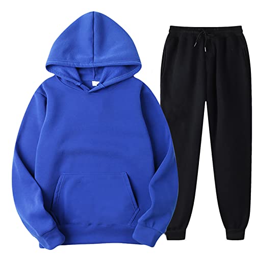 Sweatshirt Set Herren Sweatpants Und Sweatshirt Set Jogginganzug Herren Set Sweatshirt Set Herren Sweatshirt Hose Herren Sport Outfit Herren Set Sport Outfit Herren Set Partner Jogginganzug Blau XXL von Generic