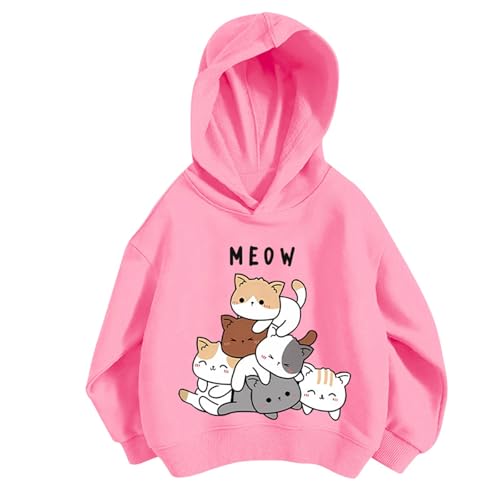 Sweatshirt mit Kapuze Mädchen - Langarm Locker Lässige Kapuzenpullover Kinder Pullover Tops Mode Kuschel Kleidung Kuschel Kapuzenpullover Sweatshirts für Mädche 3-8 Jahre von Generic