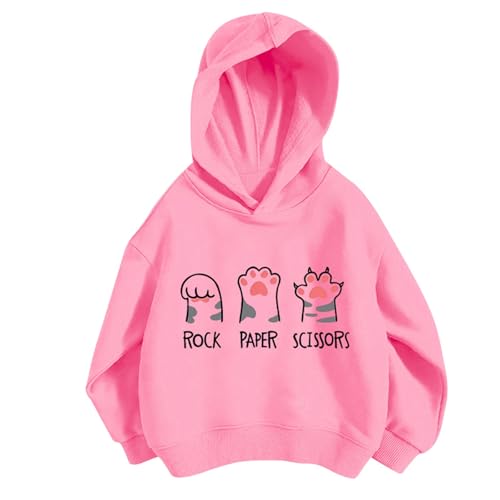 Sweatshirt mit Kapuze Mädchen - Langarm Locker Lässige Kapuzenpullover Kinder Pullover Tops Mode Kuschel Kleidung Kuschel Kapuzenpullover Sweatshirts für Mädche 3-8 Jahre von Generic
