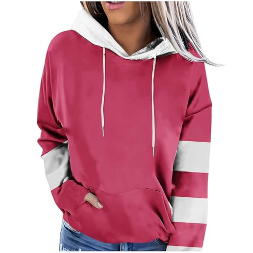 Sweatshirts Für Damen Winter Langarm Pullover Stilvoller Frauen Warm Oberteile Thermo Einfarbig | Mode-Muster-Druck Sweatshirt Lockere Passform Lässige Blusen 70Er Jahre Outfit Jumpers von Generic
