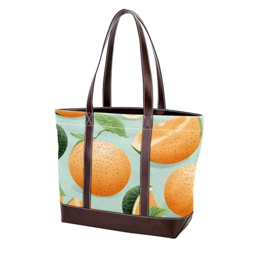 Sweet Hami Melon-386 modische Damen-Geldbörse aus gewaschenem strapazierfähigem Leder mit Tragegriff oben mit Taschen und Reißverschluss, Mehrfarbig 03, 33.8x12x31cm/13.3x4.7x12.2 in von Generic
