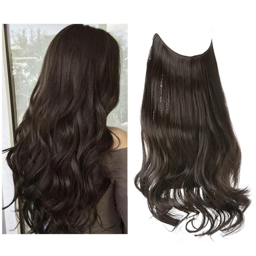 Synthetische, Wellige Haarverlängerungen Ohne Clip, Ombre, Natürliches Einteiliges Falsches Haarteil, Fischschnur, Falsches Haarteil Synthetische, Wellige Haarverlängerungen Ohne Clip, Ombre, Natürliches Einteiliges Falsches Haarteil, Fischschnur, Falsches Haarteil von Generic