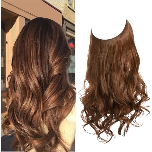 Synthetische, Wellige Haarverlängerungen Ohne Clip, Ombre, Natürliches Einteiliges Falsches Haarteil, Fischschnur, Falsches Haarteil Synthetische, Wellige Haarverlängerungen Ohne Clip, Ombre, Natürliches Einteiliges Falsches Haarteil, Fischschnur, Falsches Haarteil von Generic