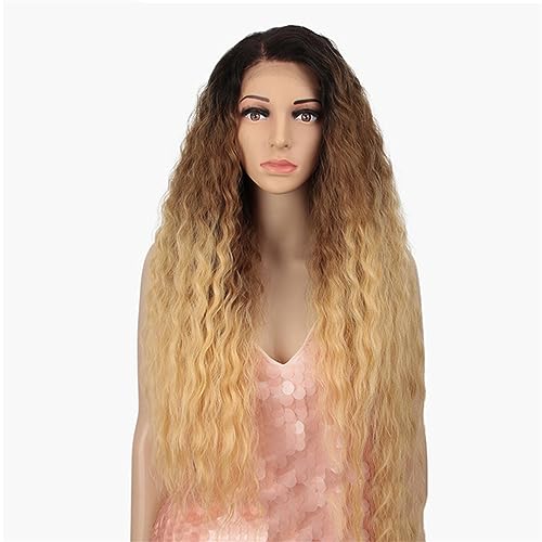 Synthetische Spitze Front Ombre Blonde Perücke 30 Zoll 13X4 Perücke Lange gewellte Spitzenperücken für Frauen Synthetische Spitze Front Perücke Synthetische Spitze Front Ombre Blonde Perücke 30 Zoll 13X4 Perücke Lange gewellte Spitzenperücken für Frauen Synthetische Spitze Front Perücke von Generic