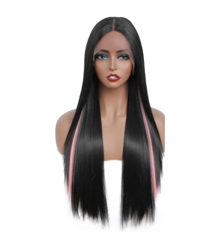 Synthetische Spitze Front Perücke Mittelteil Hellbraun Farbe Lange Gerade Spitze Schwarz Frauen Tägliche Haarperücke Synthetische Spitze Front Perücke Mittelteil Hellbraun Farbe Lange Gerade Spitze Schwarz Frauen Tägliche Haarperücke von Generic