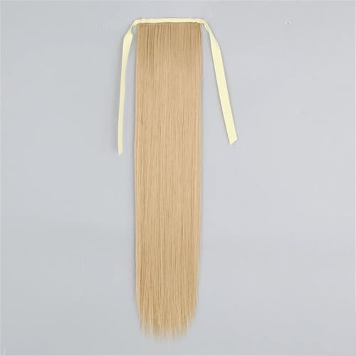 Synthetisches Haar, 22 Bis 34 Zoll, Langer, Gerader Pferdeschwanz, Umwickelter Pferdeschwanz, Clip-In-Haarverlängerung, Schwarzes Haarteil, Kopfbedeckung von Generic