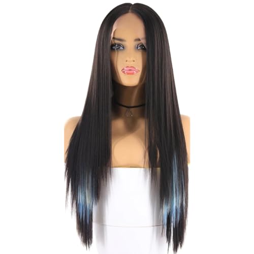 Synthetisches Haar Spitze Haarperücken für Frauen Natürliche lange Yaki Gerade Spitze Perücke Mittelteil Synthetisches Haar Spitze Haarperücken für Frauen Natürliche lange Yaki Gerade Spitze Perücke Mittelteil von Generic