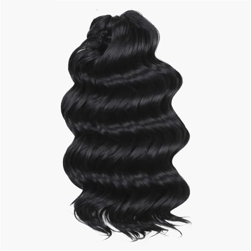 Synthetisches Twist Crochet Curly Hair 16 Zoll Deep Wave Braid Hair Ombre Blond Braun Water Wave Braiding Hair Extensions von Generic