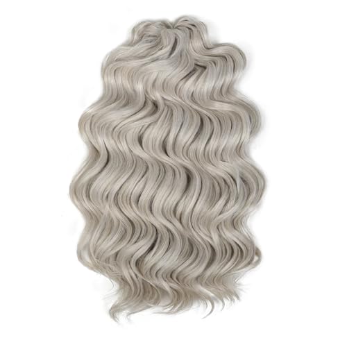 Synthetisches Twist Crochet Curly Hair 16 Zoll Deep Wave Braid Hair Ombre Blond Braun Water Wave Braiding Hair Extensions von Generic