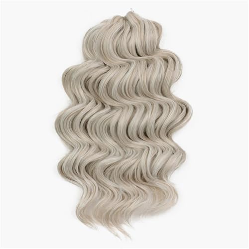 Synthetisches Twist Crochet Curly Hair 16 Zoll Deep Wave Braid Hair Ombre Blond Braun Water Wave Braiding Hair Extensions von Generic