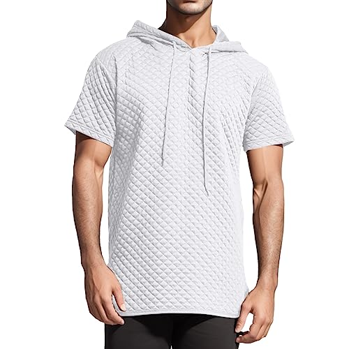 T Shirts Männer Herren-Sommer-T-Shirt mit kariertem, kurzärmeligem, locker sitzendem Sport-Freizeitpullover Shirt Herren Kurzarm Sport Tshirts Herren Casual Sport Tops Kurzarm T Shirt von Generic