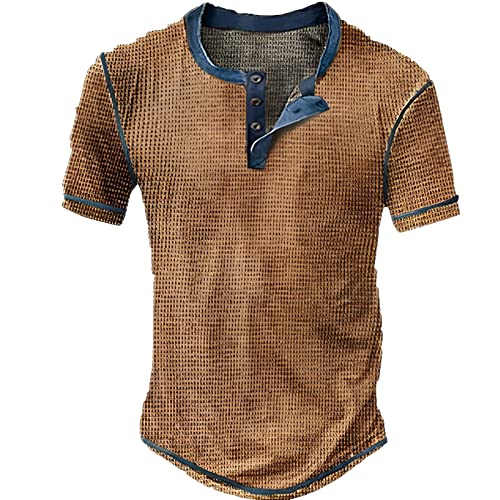 T-Shirts für Herren Henley Shirt in Used-Optik Oversize T Shirt Männer Shirts Kurzarm Sommer Kurzarmshirt Baumwolle Sportshirt Basic Shirts Streetwear Kaffee 4XL T-Shirts für Herren Henley Shirt in Used-Optik Oversize T Shirt Männer Shirts Kurzarm Sommer Kurzarmshirt Baumwolle Sportshirt Basic Shirts Streetwear Kaffee 4XL von Generic