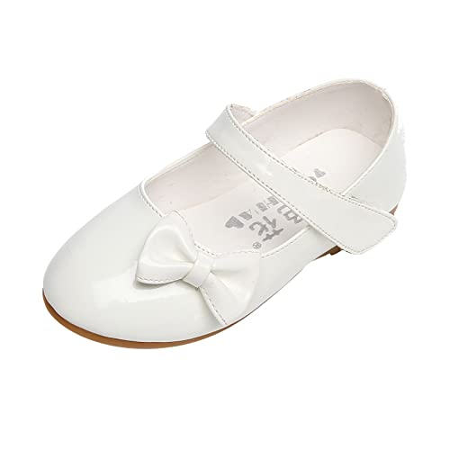 TDEOK Turnschuhe 33 Kleine Lederschuhe Einzelschuhe Tanzschuhe Mädchen Performance Schuhe Sneaker Schuhe Kinder 36 (White, 34 Big Kids) von Generic