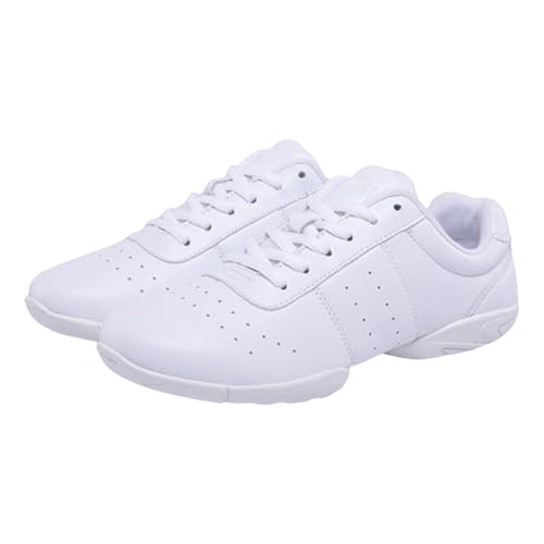 TDEOK Weiße Sneaker Damen Schuhe Turnschuhe Mesh Atmungsaktive Schuhe Weiche Sohlen Turnschuhe Schuhe Für Unisex 4 Bis 16 Kinderschuhe Größe (White, 37 Big Kids) von Generic