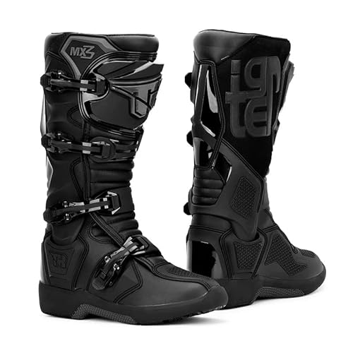 TR Tiger MX3 Motorrad Offroad Stiefel Anti-Fall Lindau ADV Rally Activity Schaft Reitstiefel High Top Erwachsene, Schwarz, 41 EU von Generic
