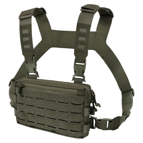 Taktische Brusttasche Männer - Einstellbare modulare Sport Rucksack Weste | Wasserdichte leichte Wandern Camping Jagd Angeln Reiseausrüstung, atmungsaktive Outdoor-Paket Klettern Fitness-Studio Stadt von Generic