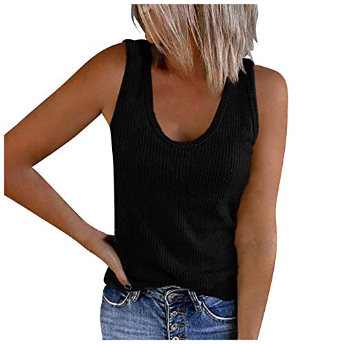 Tank Top Damen Yoga Shirt Top Sport Tanktop - Ärmellose Shirts Spaghettiträger Tops Monddruck Camisole Gemütlich Hemd Tanktop Mit Integriertem BH Outdoor von Generic