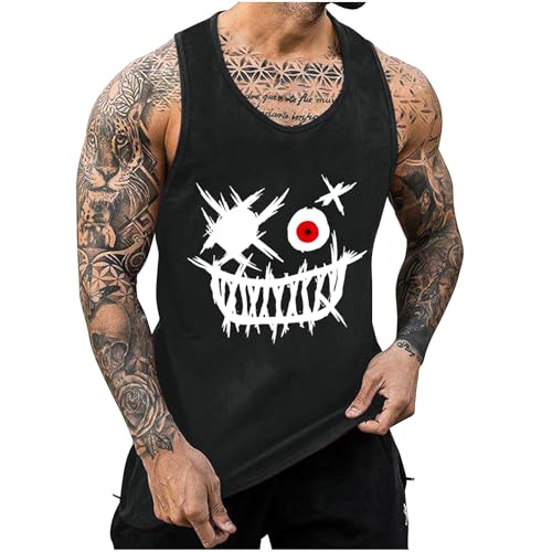 Tank Top Herren Mode Tanktop Sommer Muskelshirts Fashion Achselshirt Freizeit Print Trägershirt Y2k Ärmellose Tshirt Sport Axelshirt Dünner Coole T-Shirt Angebot des Tages Schwarz 3XL Tank Top Herren Mode Tanktop Sommer Muskelshirts Fashion Achselshirt Freizeit Print Trägershirt Y2k Ärmellose Tshirt Sport Axelshirt Dünner Coole T-Shirt Angebot des Tages Schwarz 3XL von Generic