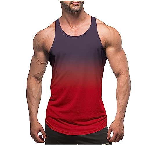 Tank Top Herren Tanktop Sommer Muskelshirt Sport Tanktops Freizeit Trägershirt Bunte Muskelshirts Ärmellose Shirt Leichte Axelshirt Bequeme Unterhemd Rot Tank Top Herren Tanktop Sommer Muskelshirt Sport Tanktops Freizeit Trägershirt Bunte Muskelshirts Ärmellose Shirt Leichte Axelshirt Bequeme Unterhemd Rot von Generic