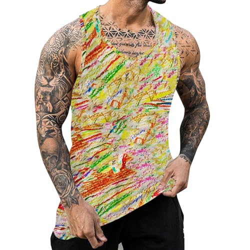Tank Top Lang Herren Unterhemd Herren Elasthan Beste Unterhemden Herren Mesh Top Herren Muskelshirt Tank Top Schwarze Unterhemden Herren Oversize Tank Top Herren T Shirt Oberteil TräGerhemden FüR von Generic