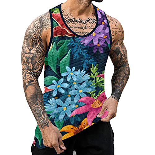 Tank Tops Herren Tanktop Tankshirt T-Shirt mit Print Unterhemden Ärmellos Weste Muskelshirt Tank top Herren Sommer Blumen Beach Hawaii Hemd Männer Fitness Bodybuilding Work Out Tops Tank Tops Herren Tanktop Tankshirt T-Shirt mit Print Unterhemden Ärmellos Weste Muskelshirt Tank top Herren Sommer Blumen Beach Hawaii Hemd Männer Fitness Bodybuilding Work Out Tops von Generic