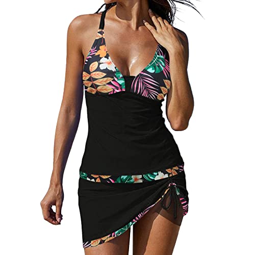 Tankini Damen Bauchweg Bedruckter Bademode Zweiteiler Badeanzug Push Up Swimsuit Beachwear Tankini Set mit Hot Pants Bikini Sportlich mit Rock 2-teilige Badebekleidung Farbblock-Badeanzüge Tankini Damen Bauchweg Bedruckter Bademode Zweiteiler Badeanzug Push Up Swimsuit Beachwear Tankini Set mit Hot Pants Bikini Sportlich mit Rock 2-teilige Badebekleidung Farbblock-Badeanzüge von Generic
