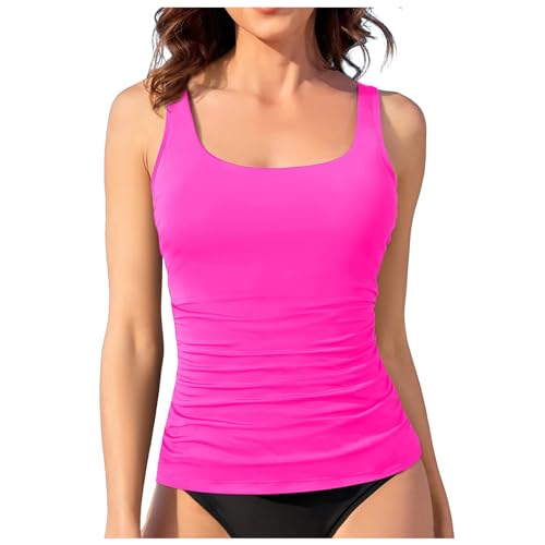 Tankini Oberteil Damen Einzeln Bademode Badeanzug Strandbekleidung Push Up Bikini Oberteil Swimwear Mode Beachwear Sporttop Frauen Bekleidung Alltag (Nur Tankini Oberteil) von Generic
