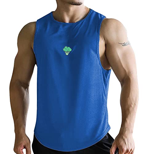 Tanktop Herren Locker Lustig Sommer Slim Fit Axelshirt Achselshirts 5XL Baumwolle Weit Sport Muskelshirt Herren-Unterhemden 4XL Weit Lang Oversized Stretch Tanktops Unterhemd von Generic