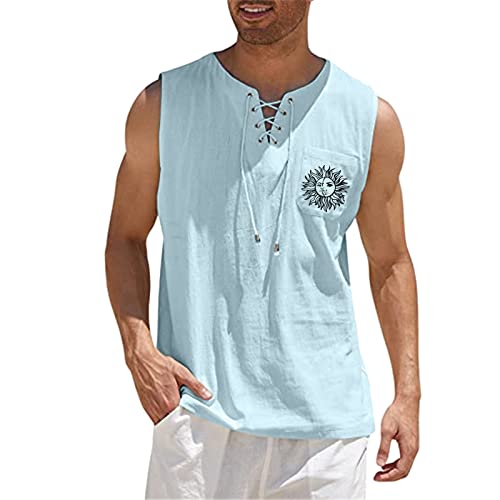 Tanktops Männer: Lang 3XL Locker 5XL Tank Top Achselshirts Baumwolle Stretch Weit Ärmellose Muskelshirts Tanktop Sommer Sport Bauchweg Oversized Weiss Unterhemden Unterhemd von Generic