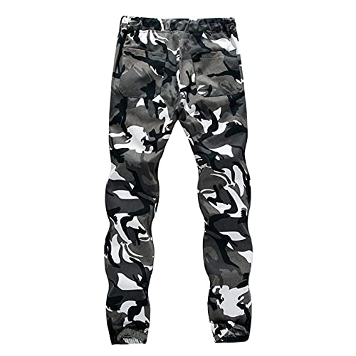 Tarnhose Herren Bundeswehr Camouflage Lang Slim Fit Armeegrün Mischbaumwoller Sporthose Freizeithose Mit Kordelzug Sweatpants Herren Einfacher Warm Mit Taschen vielfarbig Geeignet für Jeden Anlass von Generic