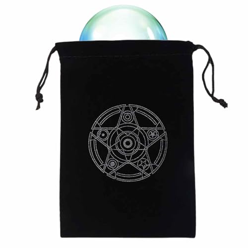 Tarotkartenbeutel - Mysteriöser Tarot-Kartenhalter mit schwarzer Magie | Tarotkartenbeutel mit Kordelzug für Spielkarten Rider Waite Tarot Deck Orakelkarten Tarotkartenbeutel - Mysteriöser Tarot-Kartenhalter mit schwarzer Magie | Tarotkartenbeutel mit Kordelzug für Spielkarten Rider Waite Tarot Deck Orakelkarten von Generic