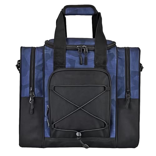 Tasche - Einzelne Bowlingballtasche, multifunktionale Bowlingtasche mit gepolstertem Innenraum | Verstellbarer Schultergurt, Bowlingballtasche, Schuhe für Damen und Herren, Dunkelblau von Generic