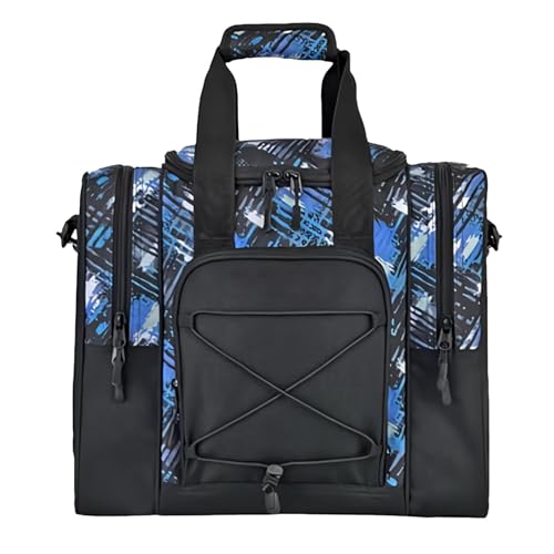 Tasche - Einzelne Bowlingballtasche, multifunktionale Bowlingtasche mit gepolstertem Innenraum | Verstellbarer Schultergurt, Bowlingballtasche, Schuhe für Damen und Herren, blau, von Generic