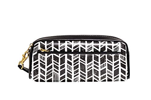 Tasche Geometrisches Grunge-Stammesmuster Federtasche Mit Reißverschluss Bleistift Beutel Tragbar Stifte-Organizer Für Teenager Schule Student von Generic