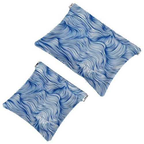 Tasche Kosmetiktasche Quetschen Top, Sommer Blumen Blumen abstrakte Kunst Muster wasserdichte Reise Make-up Tasche für Geldbörse, tragbare Mini Make-up Tasche kein Reißverschluss für Frauen, Multi 06, von Generic