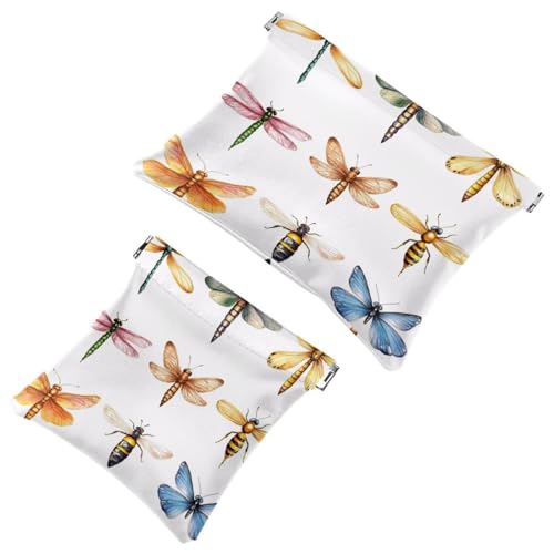 Tasche Kosmetiktasche Quetschen Top, nahtlose gelbe Sonnenblumen nahtlose Muster wasserdichte Reise Make-up Tasche für Brieftasche, tragbare Mini Make-up Tasche kein Reißverschluss für Frauen, Multi von Generic