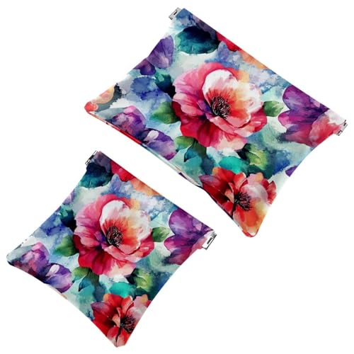 Tasche Kosmetiktasche Squeeze Top, Kunst Multicolor Softballs Wasserdichte Reise Make-Up Tasche für Geldbörse, Tragbare Mini Make-up Beutel Kein Reißverschluss für Frauen, Multi 02, 7.1x5.8 von Generic