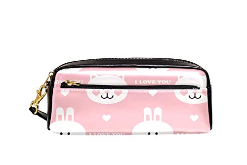 Tasche Süßes Kaninchen In Rosa Stifthalter Praktischem Make-Up Tasche Stylisches Bleistift Beutel Für Erwachsener Mädchen Student von Generic