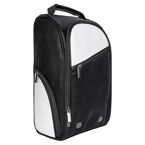 Tasche für Fußballschuhe, tragbar, für Reisen, Sportschuhe aus PU mit mehreren Taschen und Griff, kompakte Aufbewahrungstasche für Schuhe für Männer und Frauen Tasche für Fußballschuhe, tragbar, für Reisen, Sportschuhe aus PU mit mehreren Taschen und Griff, kompakte Aufbewahrungstasche für Schuhe für Männer und Frauen von Generic