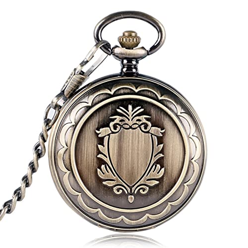 Taschenuhr – modisches Schildgehäuse, mechanische Taschenuhr zum Aufziehen, stilvolle Uhren, Vintage-Uhr für Damen und Herren, Geschenke mit Kette und Box von Generic