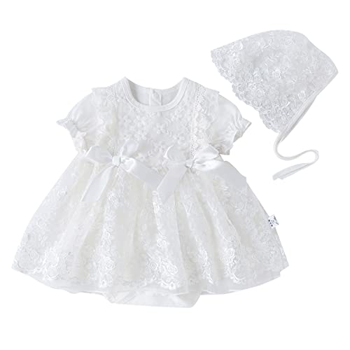 Taufkleid Baby Mädchen Geburtstagskleid Mädchen Kleider Für Mädchen Kleinkind Tüllkleid Unregelmäßiger Saum Brautkleid Prinzessin Blumenmädchenkleid von Generic
