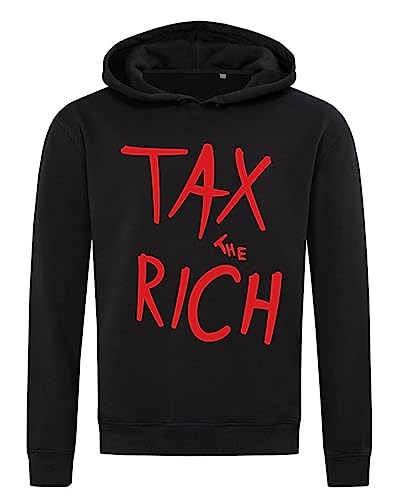 Tax The Rich Kapuzenpullover aus Baumwollmischung Schwarz Medium von Generic