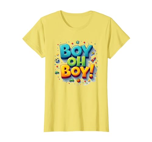 Team Boy Oh Boy! Spielerisches Sport- & Abenteuer-Thema T-Shirt, Damen, Gelb, XS Team Boy Oh Boy! Spielerisches Sport- & Abenteuer-Thema T-Shirt, Damen, Gelb, XS von Generic